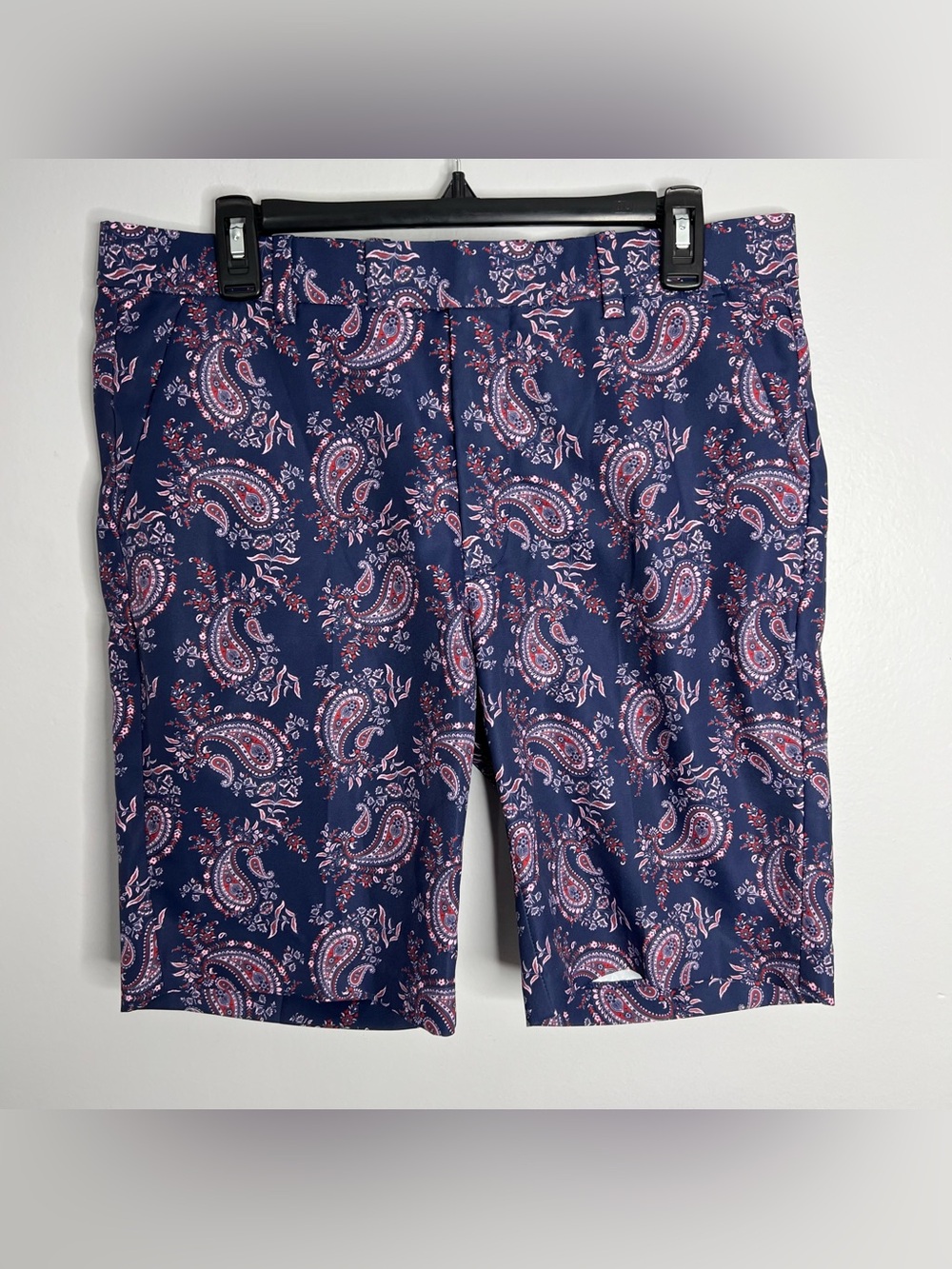 G/fore Printed Paisley Golf Shorts Mens 33 Purple Performance G4